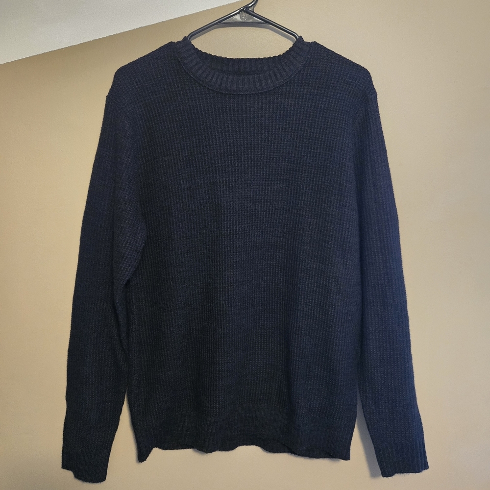 Jack & Jones Men's Jorelroy Knit Crewneck Sweater Navy Blue Size Medium